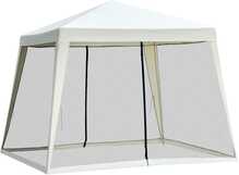 Aiapaviljon Outsunny, 3 x 3 m, kreemvalge