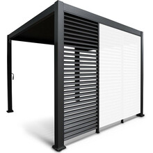 Lamellsein varikatusele Home4you Mirador, 93 x 235 cm, tumehall