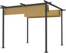Paviljon Outsunny, 3 x 3 m, metallist terrassikatus, beež