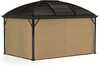Paviljon Outsunny, 4 x 3 m, veekindel, stabiilne, talvekindel, pruun