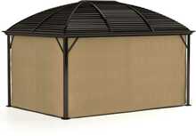 Paviljon Outsunny, 4 x 3 m, veekindel, stabiilne, talvekindel, pruun
