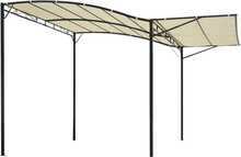 Aiapaviljon Outsunny 3x2,5 m, kreemjas valge + must, kokkupandava külgkatusega, UV kaitse