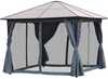 Aiapaviljon Outsunny, 4x3 m, tumehall