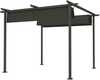 Paviljon Outsunny, 3 x 3 m, metallist terrassikatus, tumehall
