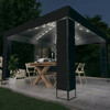 Paviljon LED-tulede ja topeltkatusega, 3 x 3 m, antratsiit