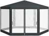 Paviljon Outsunny, 4 x 4 m, sääsevõrguga, tumehall