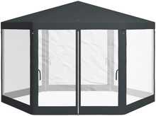 Paviljon Outsunny, 4 x 4 m, sääsevõrguga, tumehall
