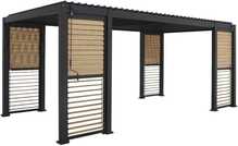 Paviljon Mirador-111, 3 x 6 m, ribiseintega, tumehall