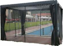 Sääsevõrk varikatusele Home4you Mirador, 3 x 4 m, must