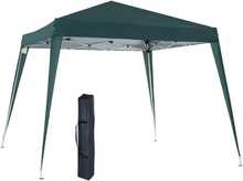 Paviljon Outsunny, 2,4 x 2,4 m, teras, roheline
