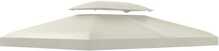 Varikatuse kate Outsunny, 4 x 3 m, kreemjas valge