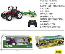 Traktor reha kinnitusega Ramiz RC 1:24 punane