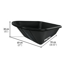 Plastikust anum kärule Pretul TP-5N