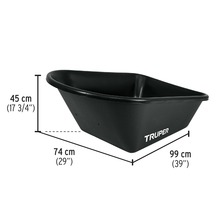 Plastikust anum kärule Truper CAT-60PL