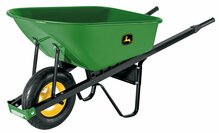 Ühe rattaga käru John Deere, 100 L, must/roheline
