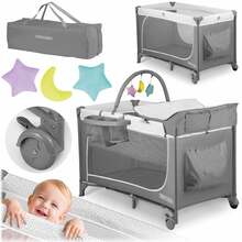 Kokkupandav mänguaedik lisadega Ricokids RK-241, 125 x 65 x 78 cm, hall