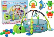 Mängumatt beebidele Lean Toys 3in1 kilpkonn, 96 x 69 cm, 12 tk