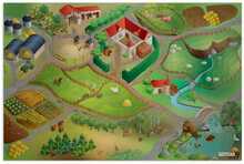 Mängumatt MARKO Farm, 150 x 100 cm