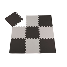 Puslematt BabyTrold Puzzle Play Mat 20-32SG, must/hall, 31 x 31 cm, 9 tk