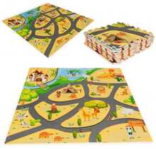 Vahtmatt-pusle ECOTOYS, Safari, 93.5 x 93.5 cm, 9 tk