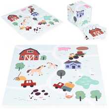 Suur EVA vahtmatt ECOTOYS Farm, 90,5 x 90,5 cm, 21 tk