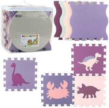 EVA puslematt Lean Toys Soft Puzzle Mat, roosa/lilla, 25 tk