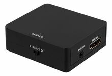 Adapter DELTACO HDMI to HDMI + SPDIF / 3.5mm, Ultra HD 30Hz, 5.1 / 2.1 audio, must, HDMI-7038