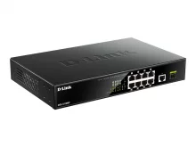 Võrgulüliti D-Link DGS-1010MP/E 10x Gigabit Ethernet PoE+, must