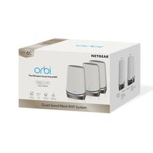 Netgear Orbi RBKE963 Quad-Band Mesh WLAN 6E süsteem, valge