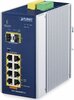 Planet IGS-10020HPT-U IP30 8-Port 1000T PoE + 2-Port 1G/2.5G SFP juhitav switch, sinine