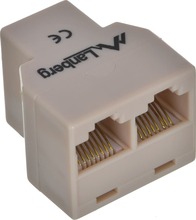 Võrgujagur Lanberg AD-RJ45-2RJ45-OU, beež