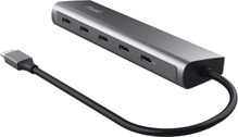 USB-C jagaja Trust Halyx 25136, 5 porti, hõbedane