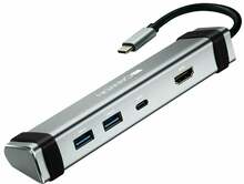 USB jagaja Canyon DS-3 4in1 USB-C, Space Grey