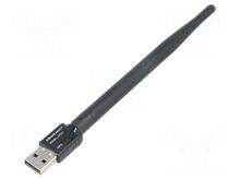Wi-Fi USB adapter Qoltec 57001, antenniga, 150 Mbit/s