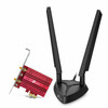 Wi-Fi adapter TP-Link Archer TXE75E, AXE5400, PCI Express, 5400 Mbit/s, must/punane