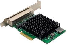 Võrgukaart Digitus DN-10136, 10 Gb/s, 4 porti, RJ45, PCI Express