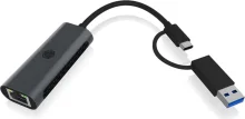 Võrguadapter Icy Box IB-LAN301-C3, USB 3.2, 2.5 GbE, Type-A/Type-C