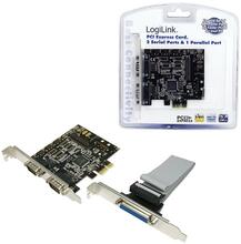 Liidesekaart Logilink PC0033, 2 x jadaühendus (COM), 1 x paralleelühendus (LPT), PCIe