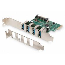 USB 3.0 laienduskaart Digitus DS-30221-1, PCI Express, 4 porti, VL805 kiibistik
