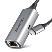 Võrguadapter AXAGON ADE-TXPD, USB-C 3.2 Gen 1, Gigabit Ethernet, PD 100W, titaanihall