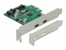 Laienduskaart Delock PCI Express x1, 2 x USB 3.2 Gen 1 Type-C