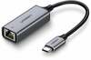Võrguadapter Ugreen CM199, USB-C – RJ45, Gigabit Ethernet, hall