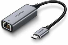 Võrguadapter Ugreen CM199, USB-C – RJ45, Gigabit Ethernet, hall