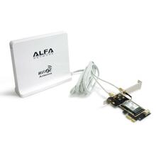 WiFi kaart Alfa Network AIT-AX210-EZ, Wi-Fi 6E, PCIe, paneelantenniga