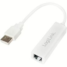 Adapter Logilink UA0144B, USB 2.0, Fast Ethernet, RJ45, valge