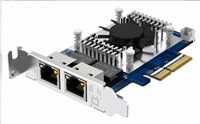 Võrgukaart QNAP QXG-10G2T, 2x 10GbE, PCIe Gen3 x4