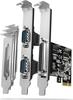 PCI-Express kaart AXAGON PCEA-PSN, 1x paralleel, 2x jada, 250 kbps