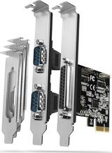 PCI-Express kaart AXAGON PCEA-PSN, 1x paralleel, 2x jada, 250 kbps