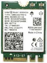 Võrguadapter Intel AC 9260, M.2, Dual Band, WLAN adapter