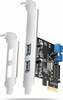 PCIe kaart AXAGON PCEU-232RS, 2+2x USB 5Gbps, SATA toide